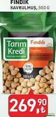 TARIM KREDİ FINDIK KAVRULMUŞ 500 G fiyat ve kampanya bilgisi